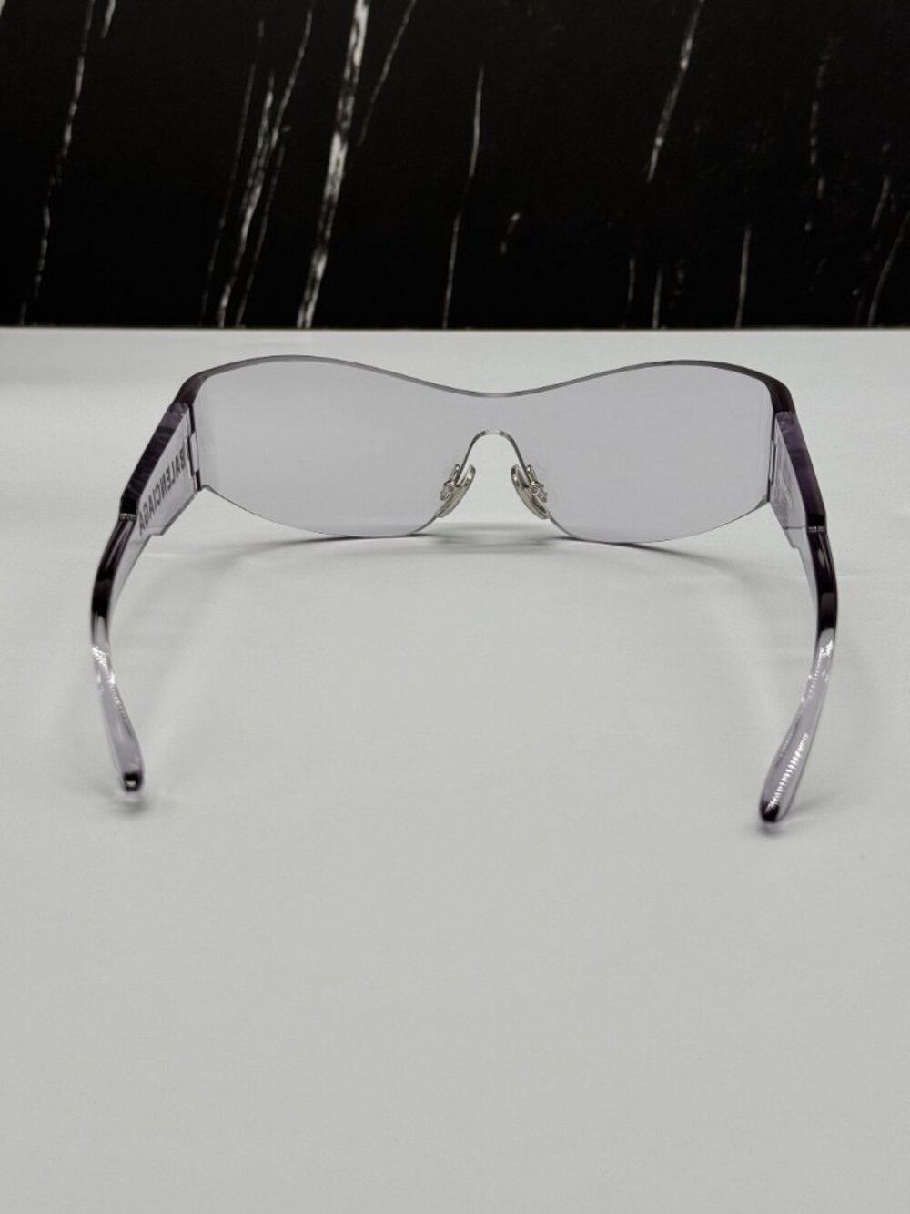 NEW BALENCIAGA BB0257S 002 CLEAR SHIELD UNISEX SUNGLASSES BALENCIAGA EYEWEAR - Picture 7 of 12